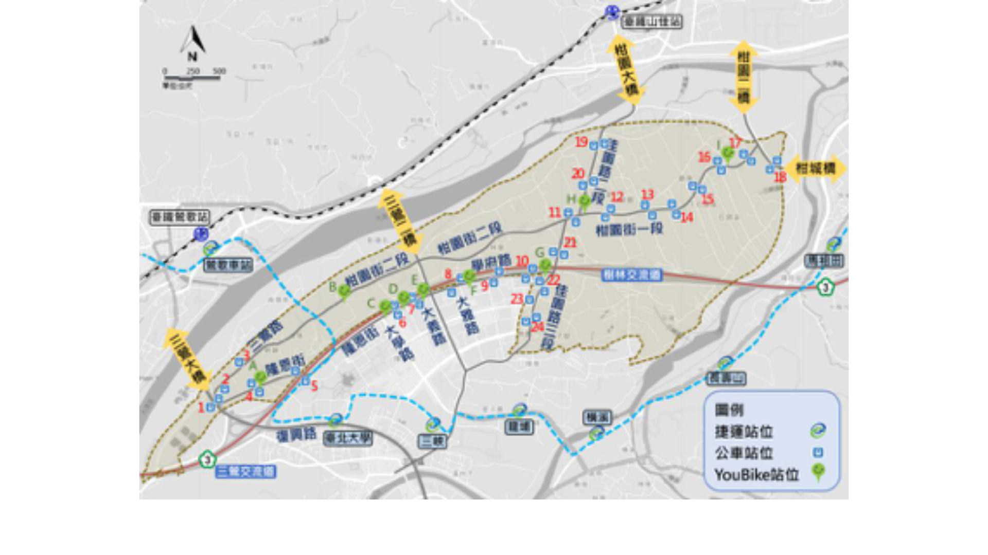 大眾運輸系統(出處：新北市政府城鄉發展局)