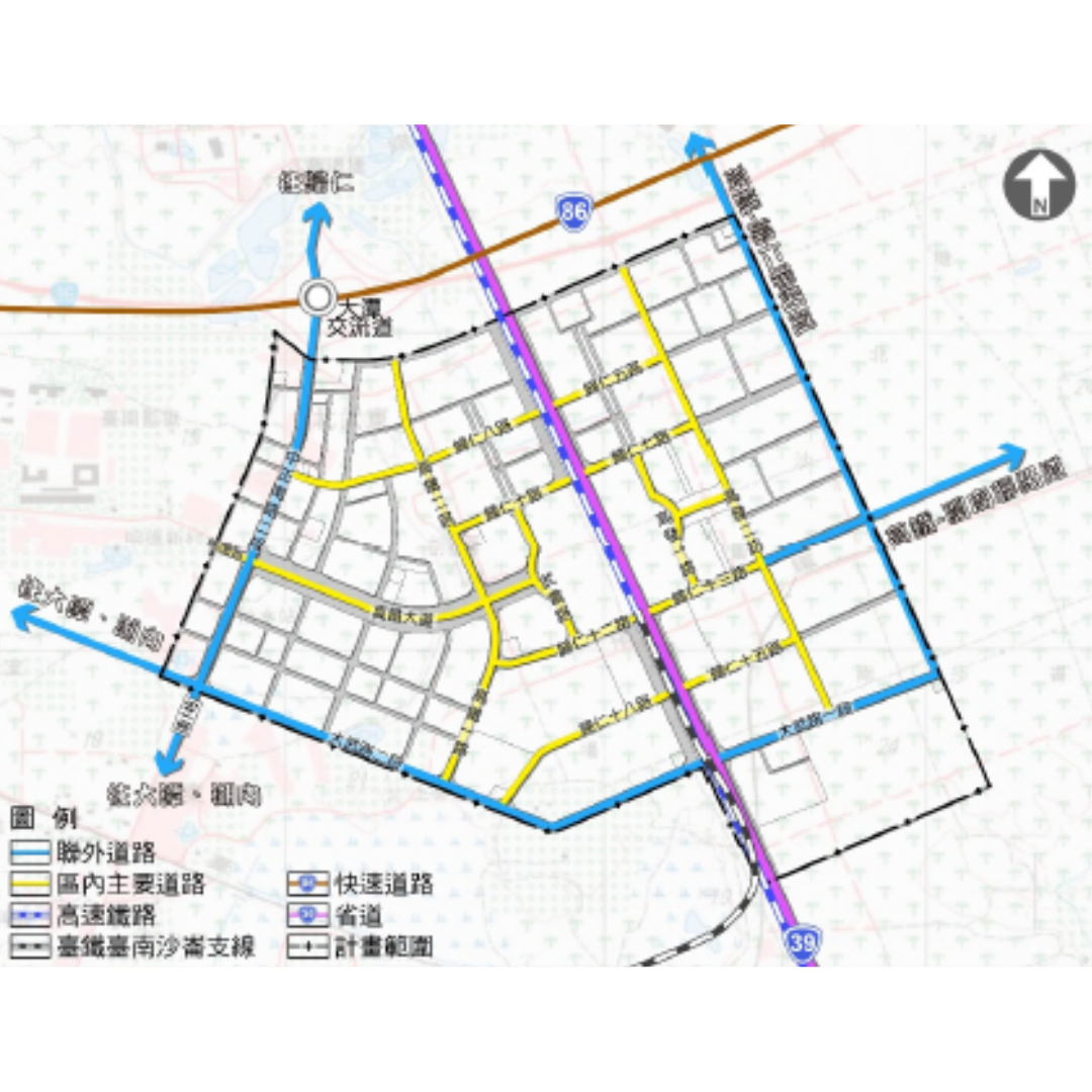 圖六 交統系統分布(出處:臺南市政府)