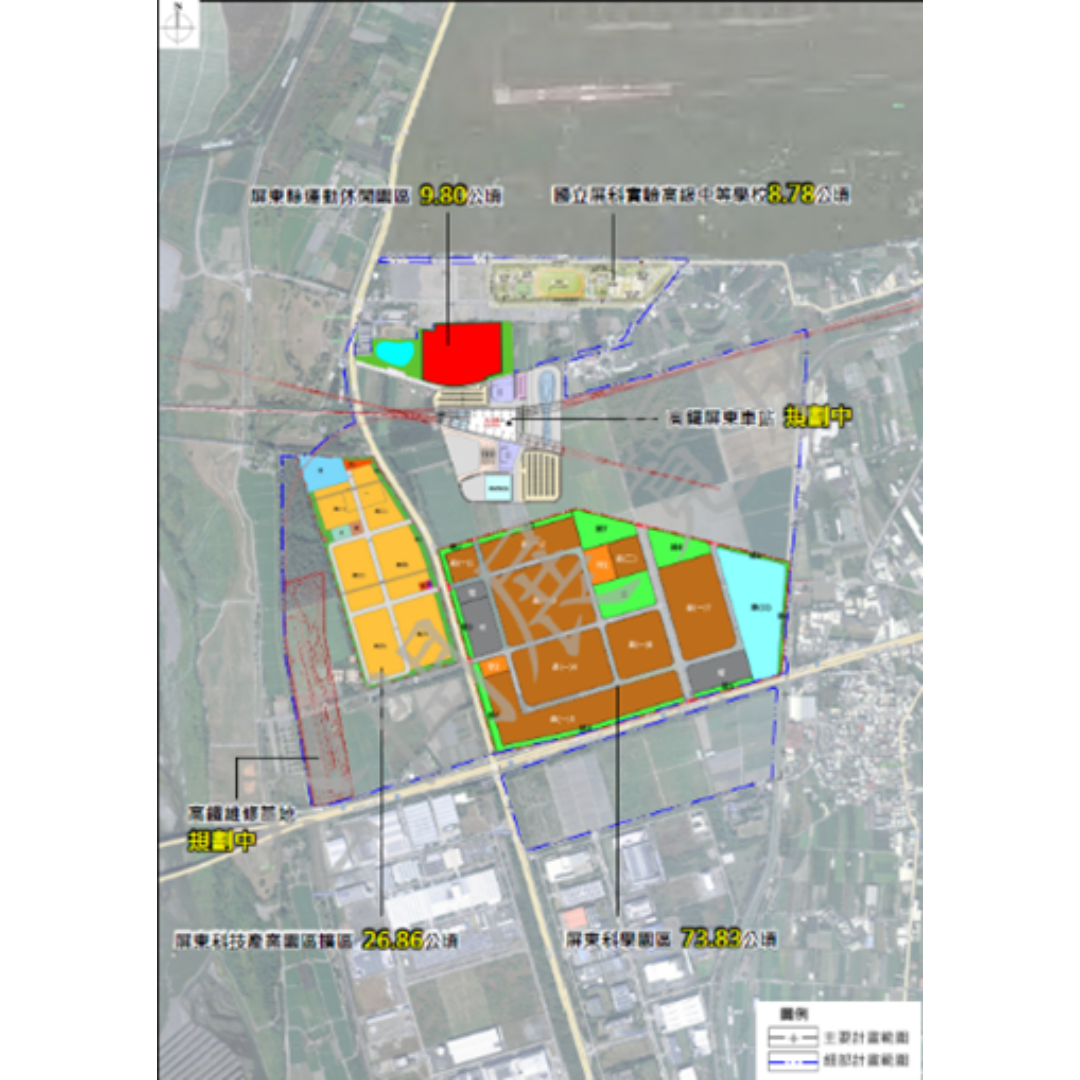 圖四 重大建設區位及土地使用計畫(出處:屏東縣政府)