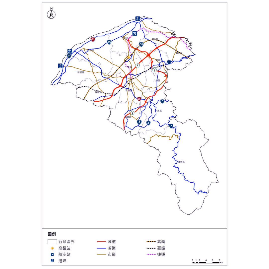 圖六 桃園交通網(出處:桃園市政府)
