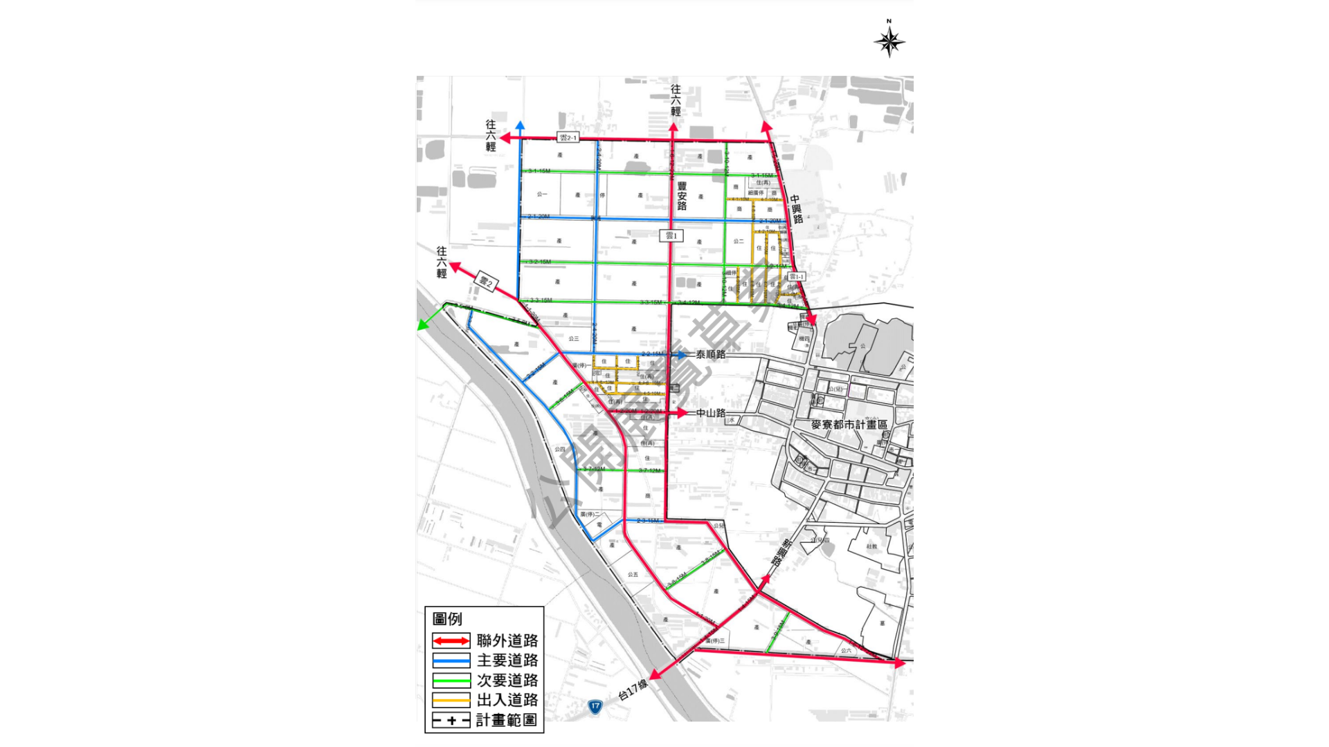 道路系統(來源：雲林縣政府城鄉發展局)