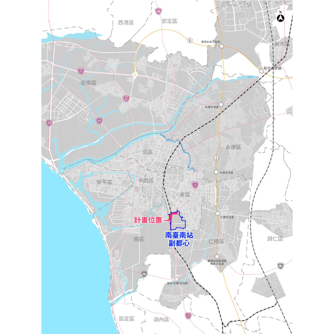 圖一 計畫位置 (出處:臺南市政府)