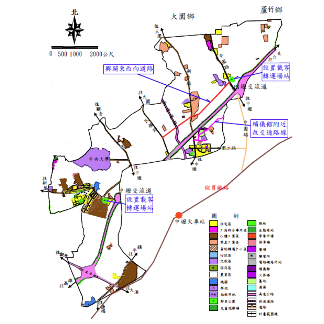 圖5 改善道路網絡系統構想(出處:桃園市政府)