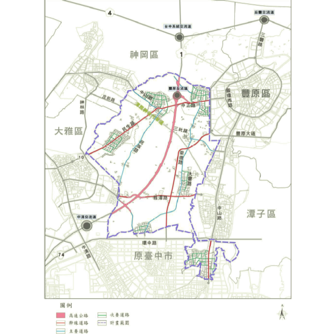 圖六 通盤檢討後交通系統(出處:臺中市政府)