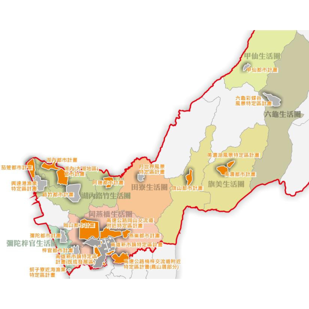 圖一 檢討範圍位置 (出處:高雄市政府)