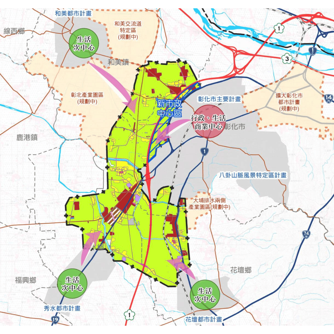 圖六 發展定位及願景 (出處:彰化縣政府)