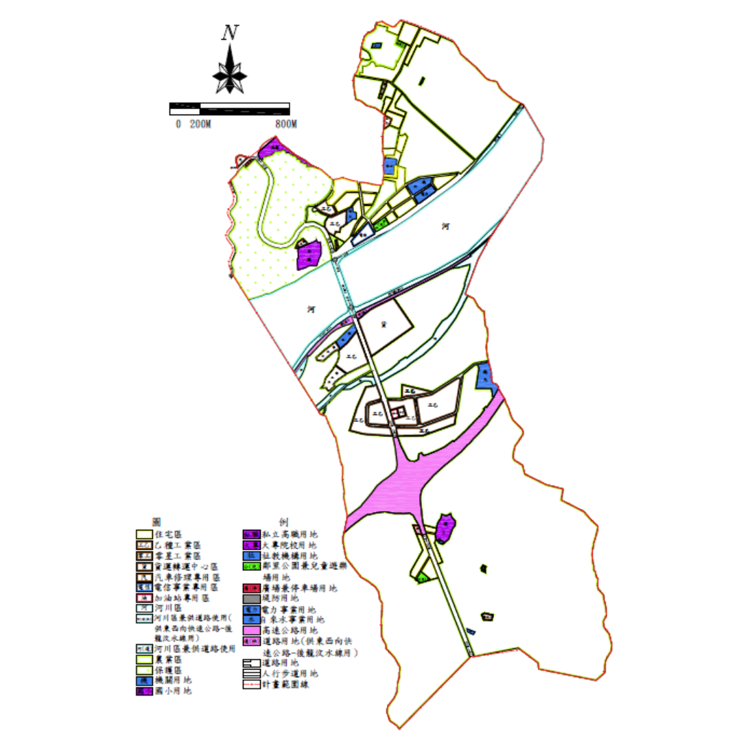 圖二 變更高速公路苗栗交流道附近特定區計畫(第三次通盤檢討) (出處:苗栗縣政府)