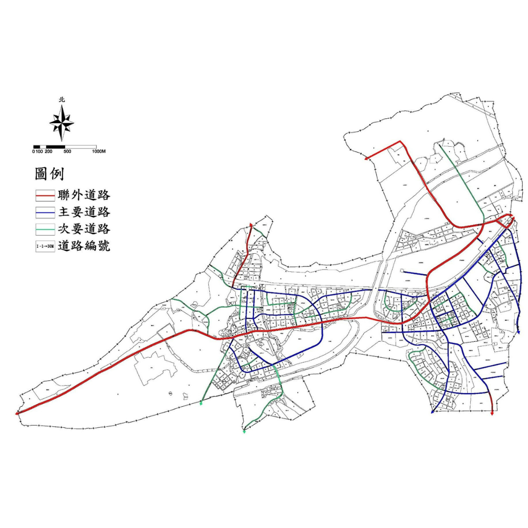 圖五 變更楊梅都市計畫(第四次通盤檢討)(含原高速公路楊梅交流道附近特定區、高速公路中壢及 內壢交流道附近特定區之楊梅區部分)(第二階段)案道路編號 (出處:桃園市政府)