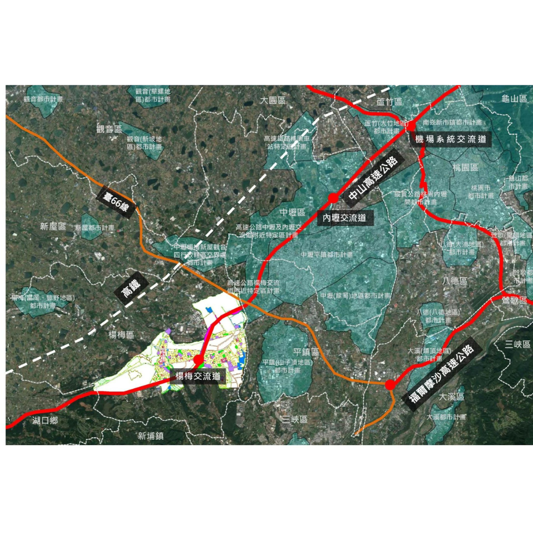 圖一 楊梅都市計畫地理位置 (出處:桃園市政府)