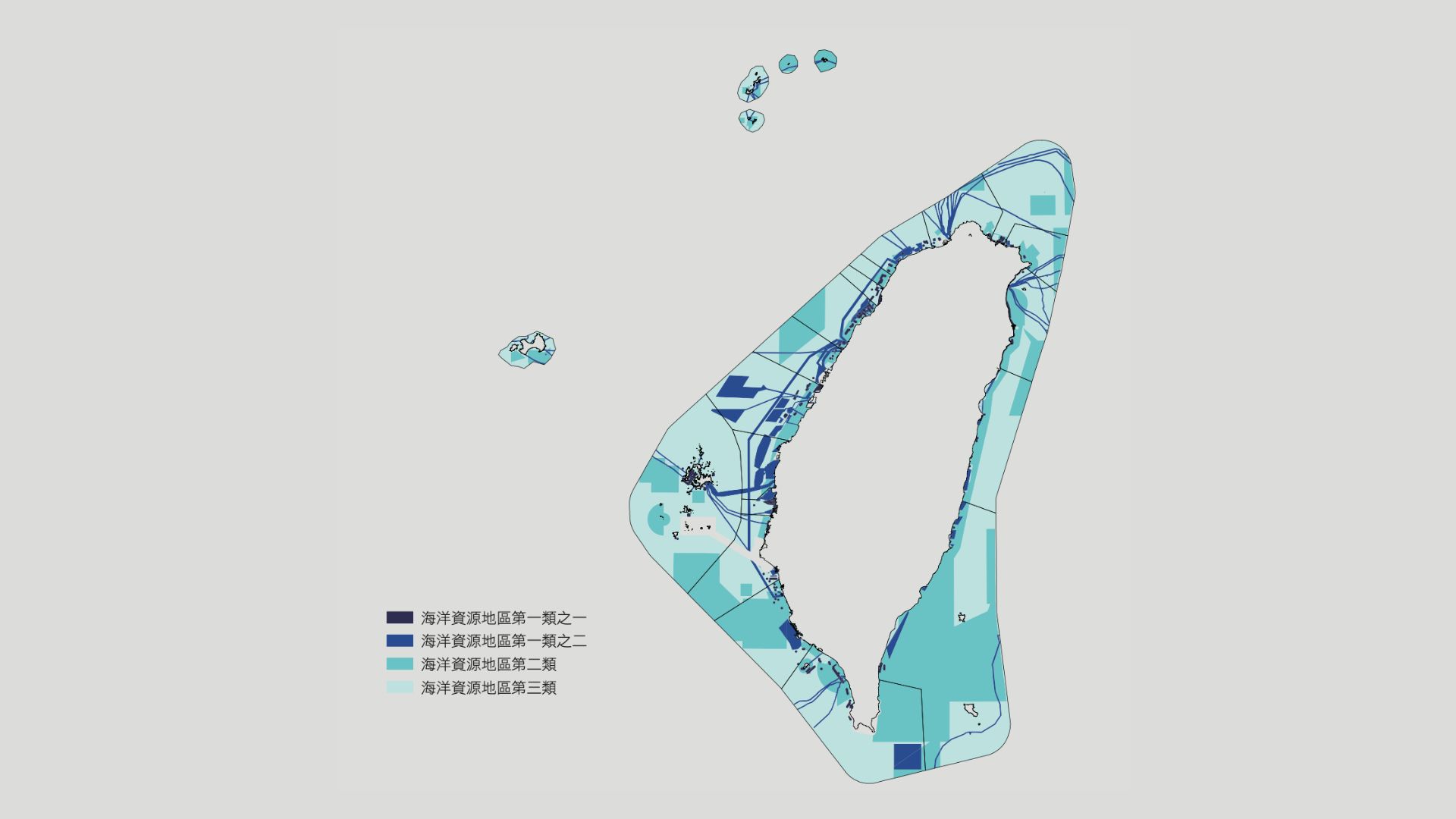 海洋資源地區示意圖（來源：全國國土計畫）