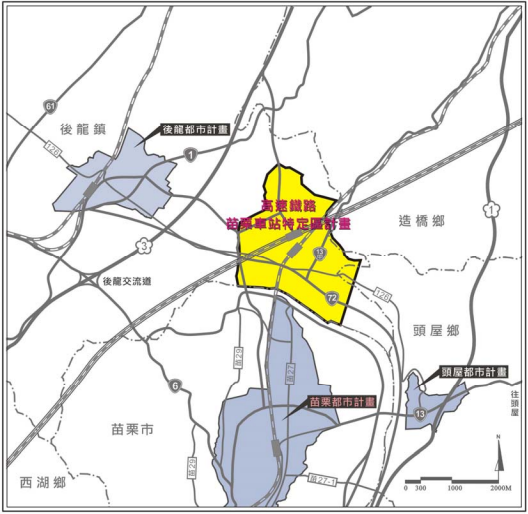 計畫區位示意圖  來源：苗栗縣政府