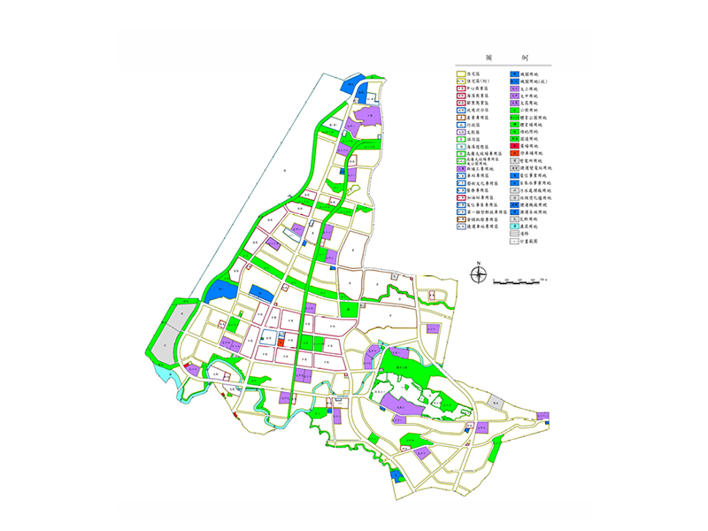 現行淡海新市鎮特定區主要計畫土地使用分區示意圖 資料來源：變更淡海新市鎮特定區主要計畫