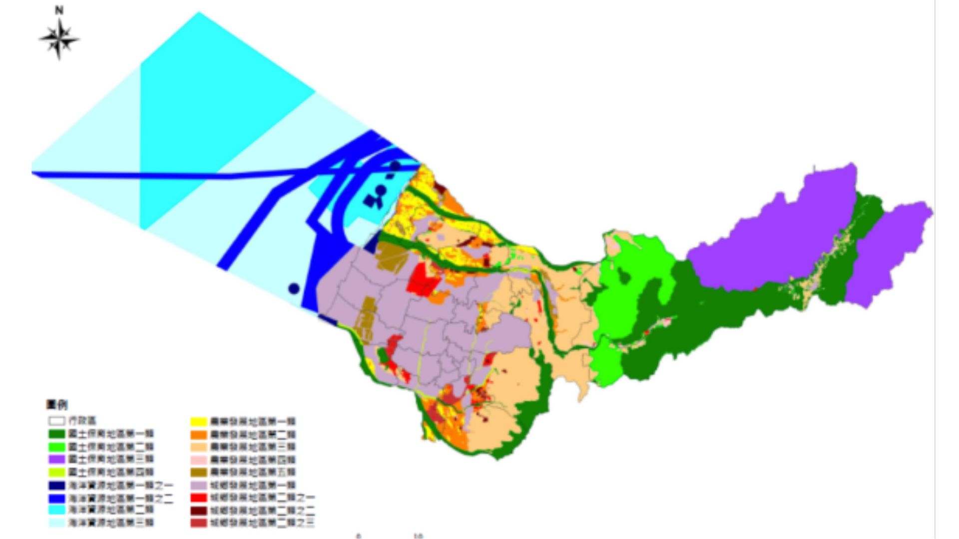 臺中市國土功能分區及分類（來源：臺中市國土計畫）