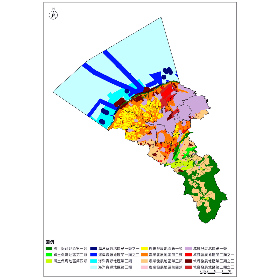圖八 桃園市國土功能分區及分類 (出處:桃園市政府)