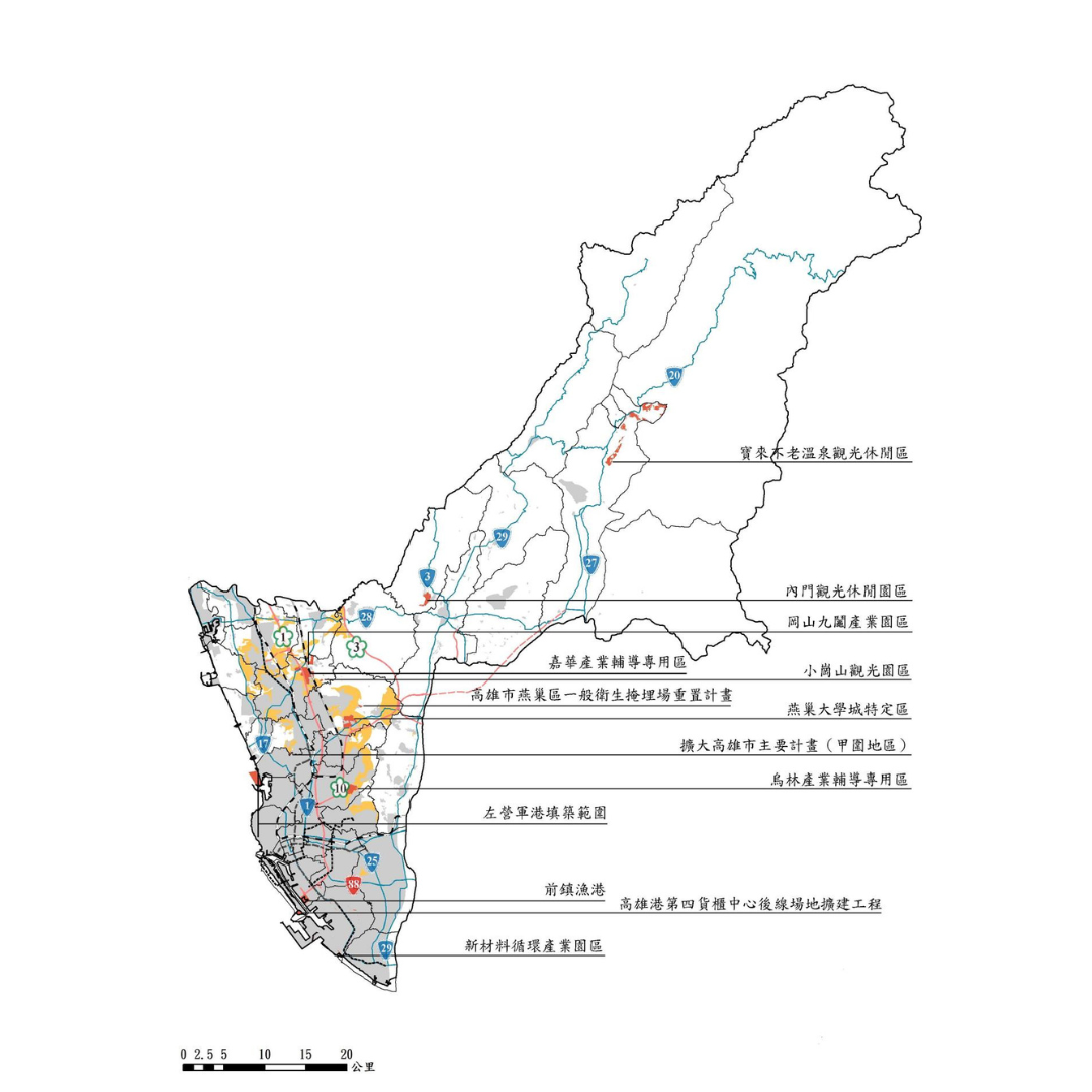 圖三 本市未來發展地區 (出處:高雄市政府)