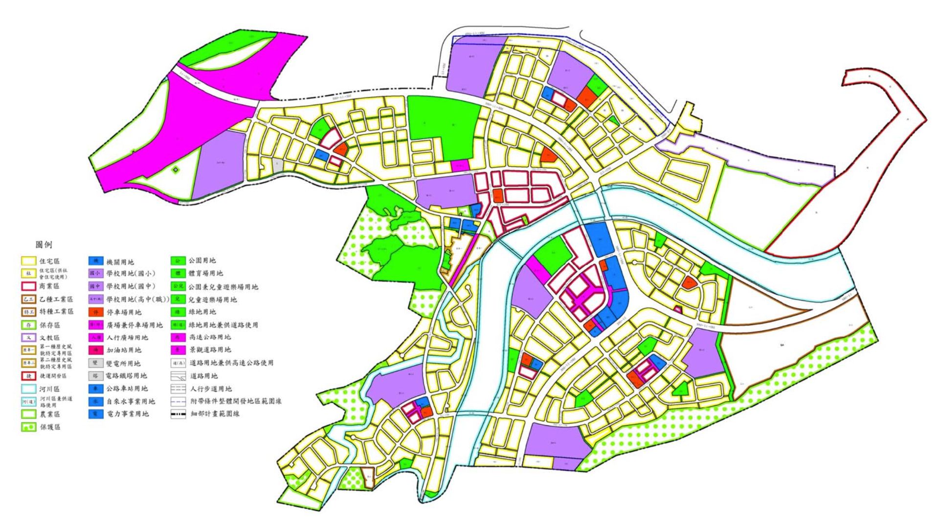 變更後都市計畫示意圖