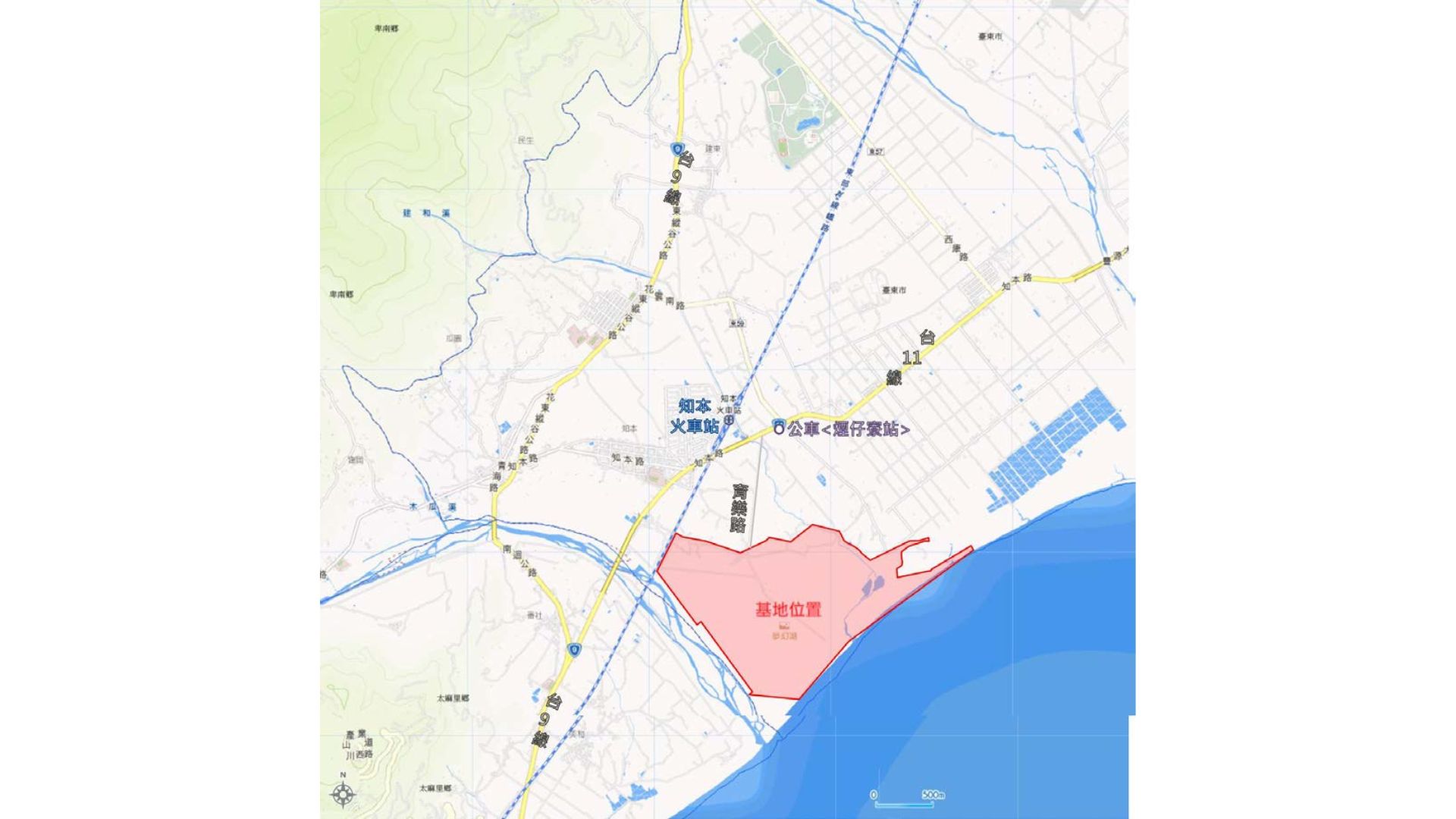 圖六 基地周邊交通系 (出處:臺東縣政府)