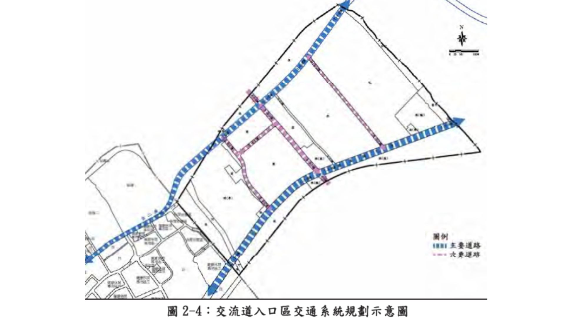 交流道入口區道路系統