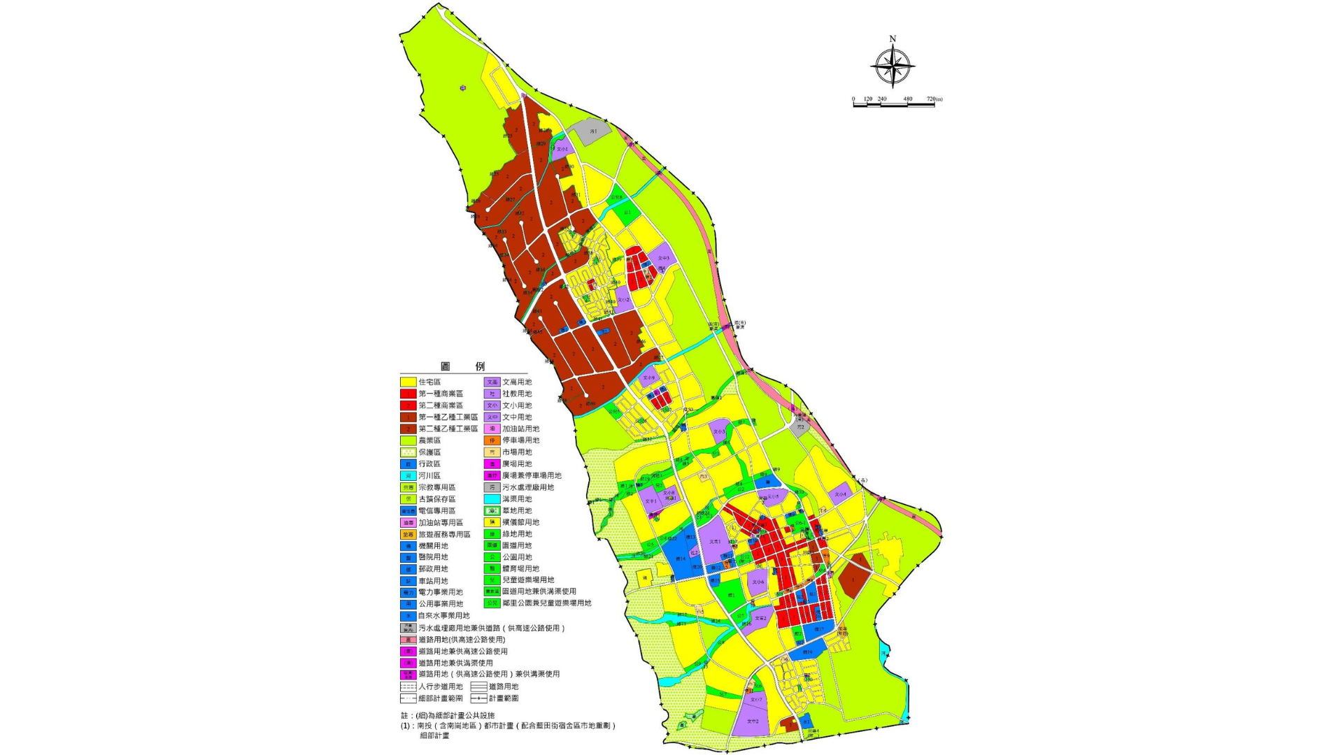 圖二 南投（含南崗地區）都市計畫 (出處:南投縣政府)