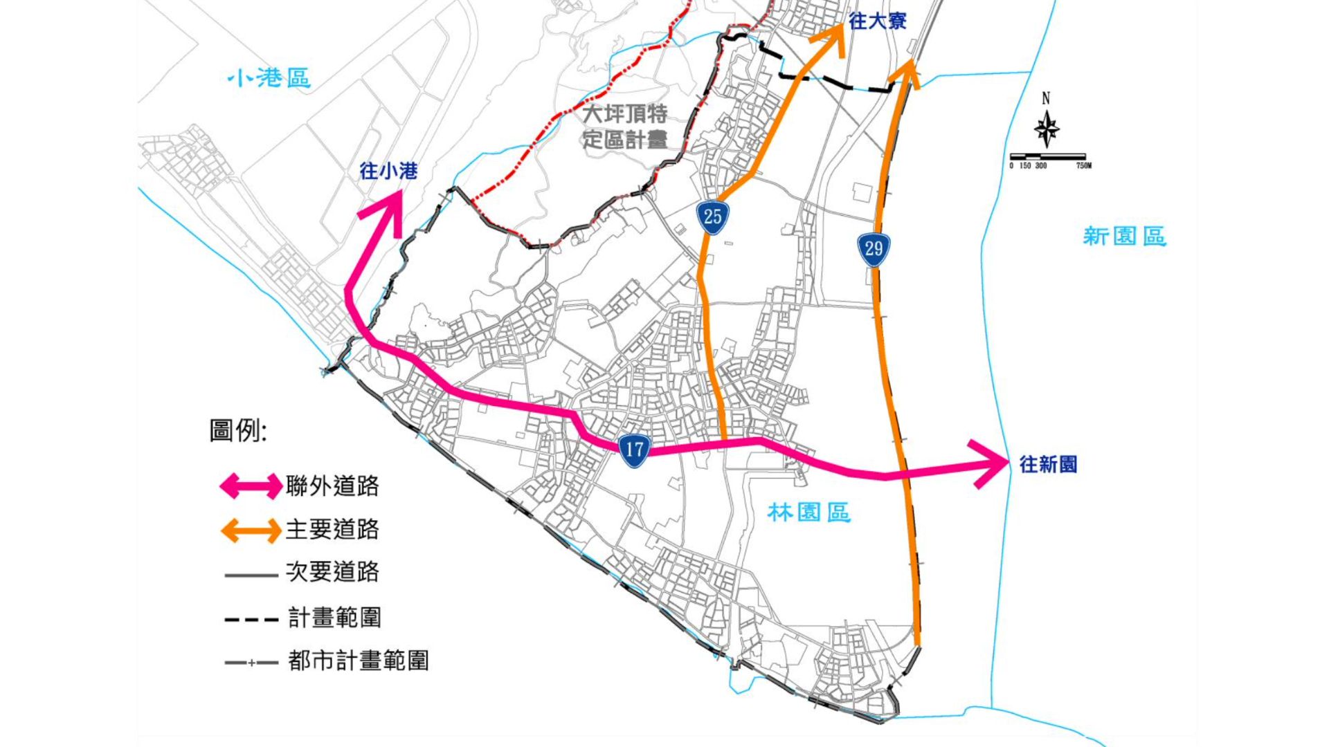 道路層級分布示意圖