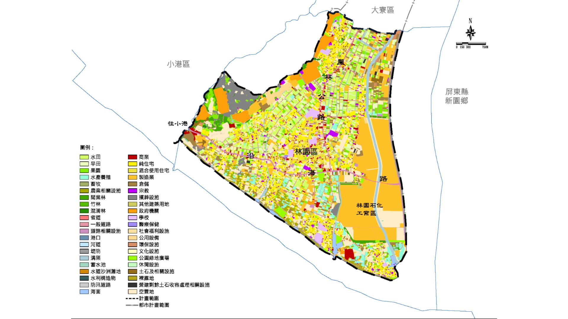 土地使用現況分布示意圖