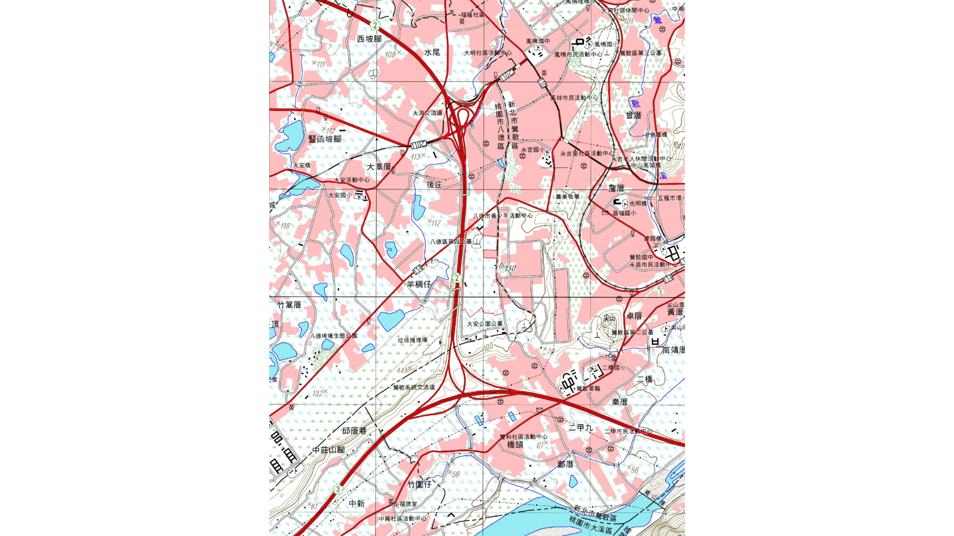 圖一 開發行為基地地形圖 (出處:桃園市政府)