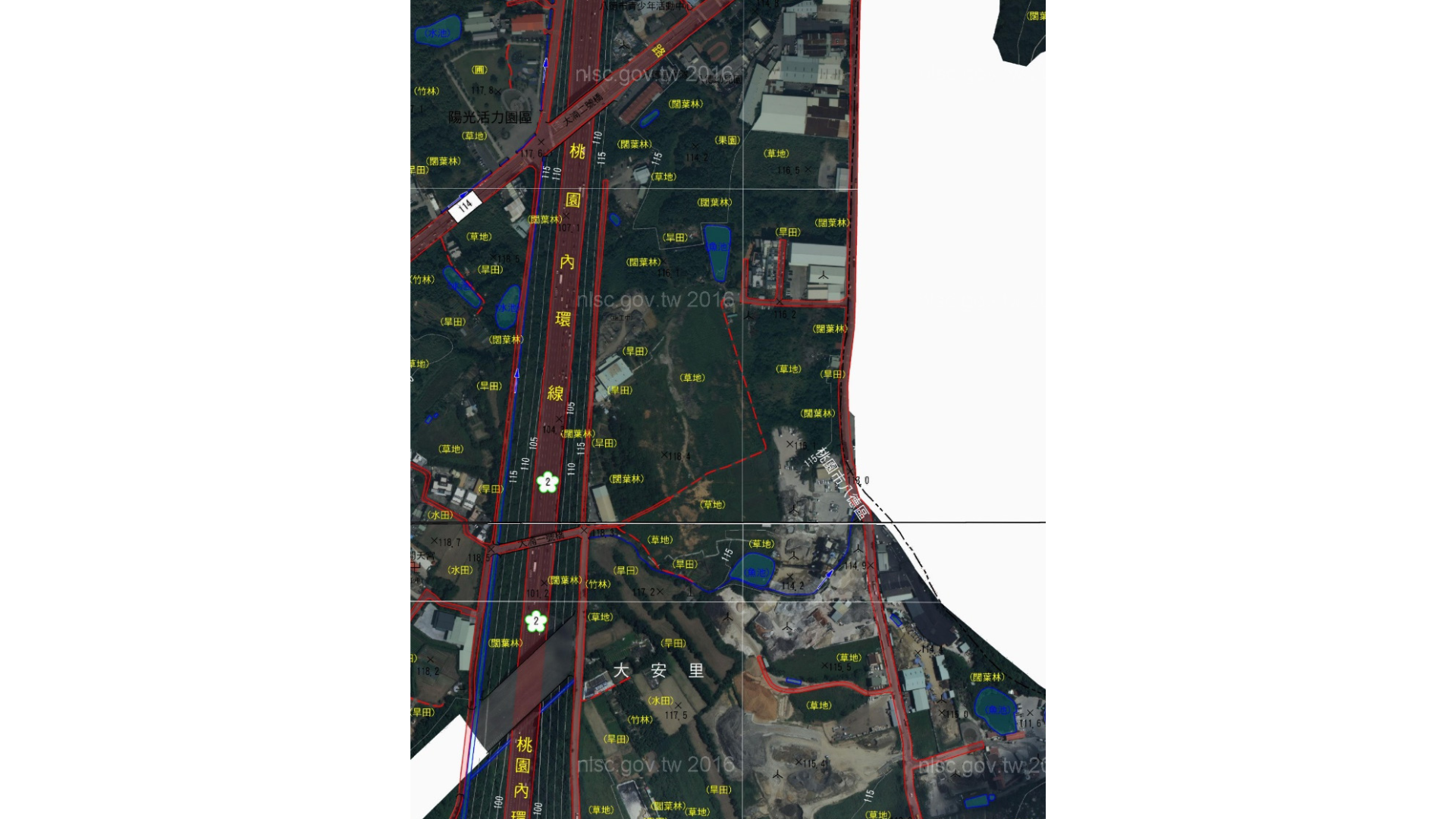 圖二 開發行為基地相片基本圖  (出處:桃園市政府)