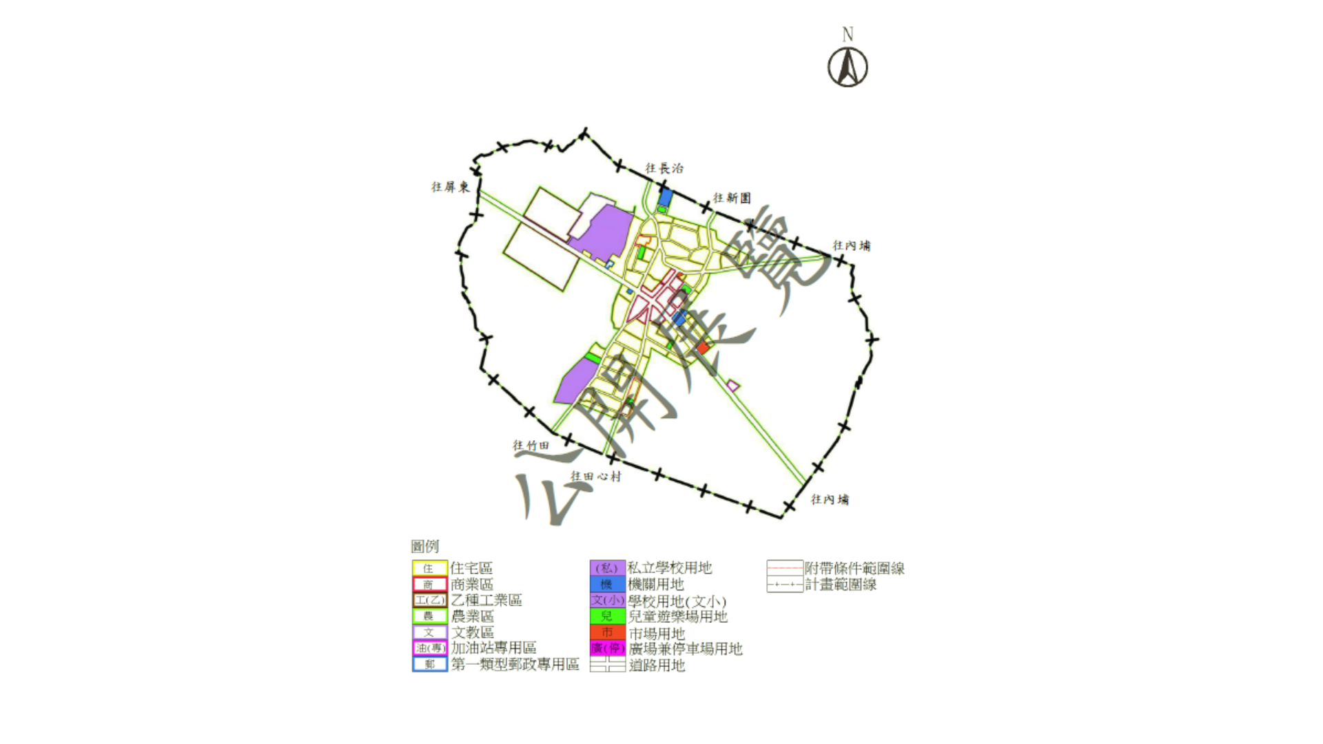 圖四 變更麟洛都市計畫(第四次通盤檢討)示意圖 (出處: 麟洛鄉公所)