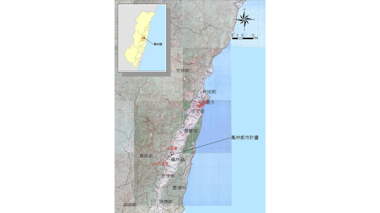 圖一 鳳林鎮地理位置 (出處:鳳林鎮公所)