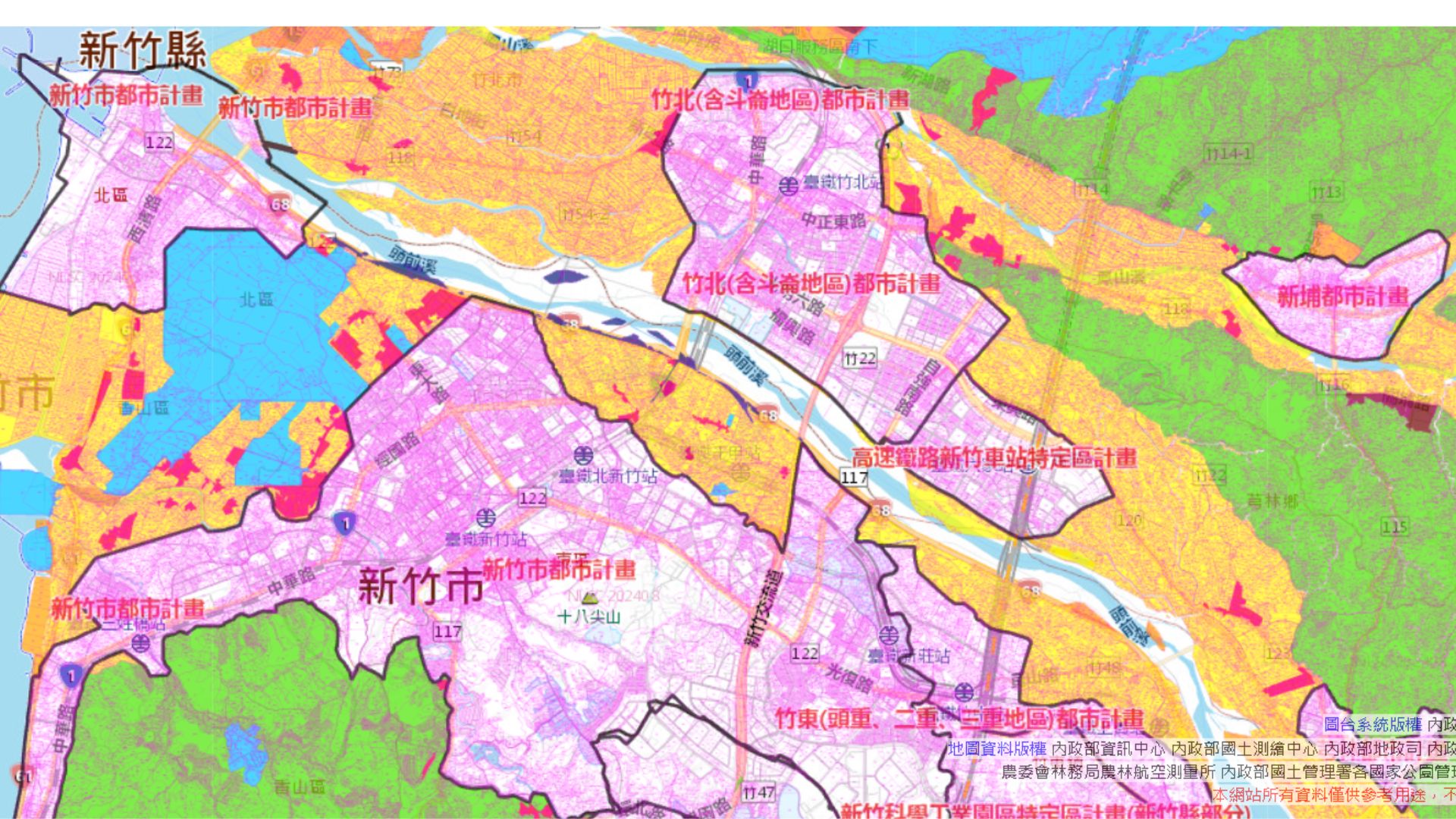 周邊都市計畫區示意