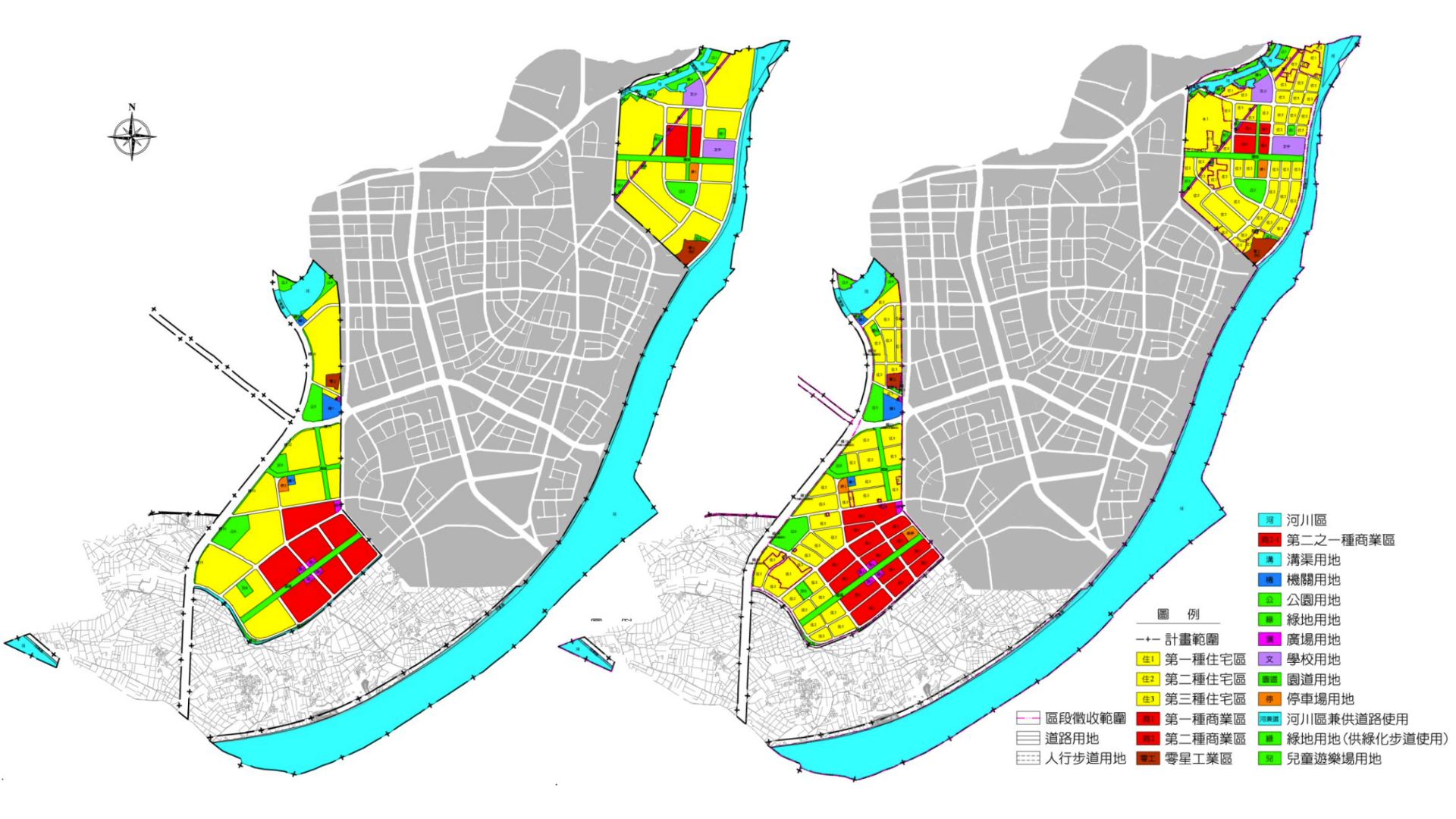 擴大大里都市計畫主要＆細部計畫示意圖