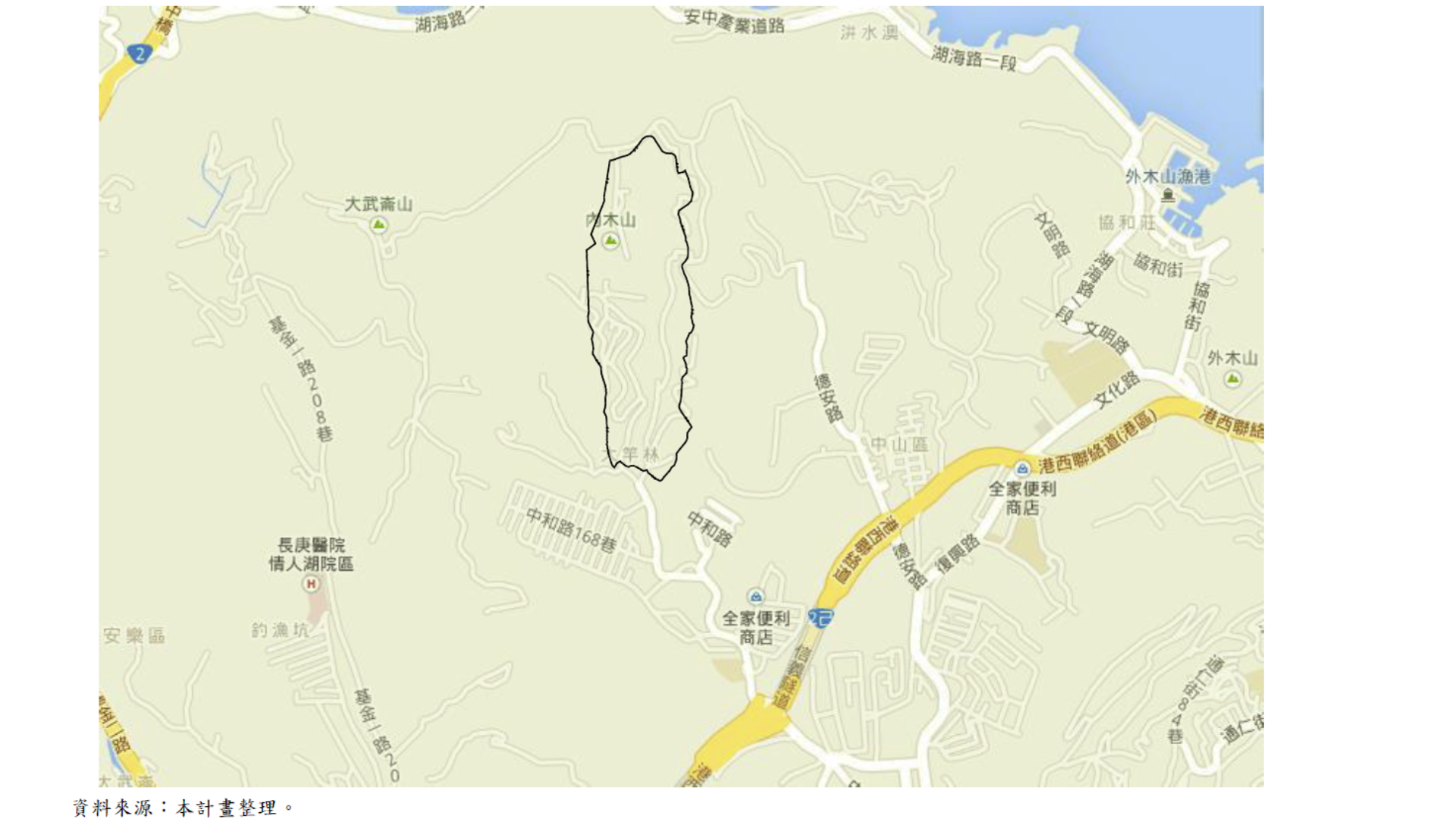 圖二 本細部計畫區相關地理位置 (出處:基隆市政府)