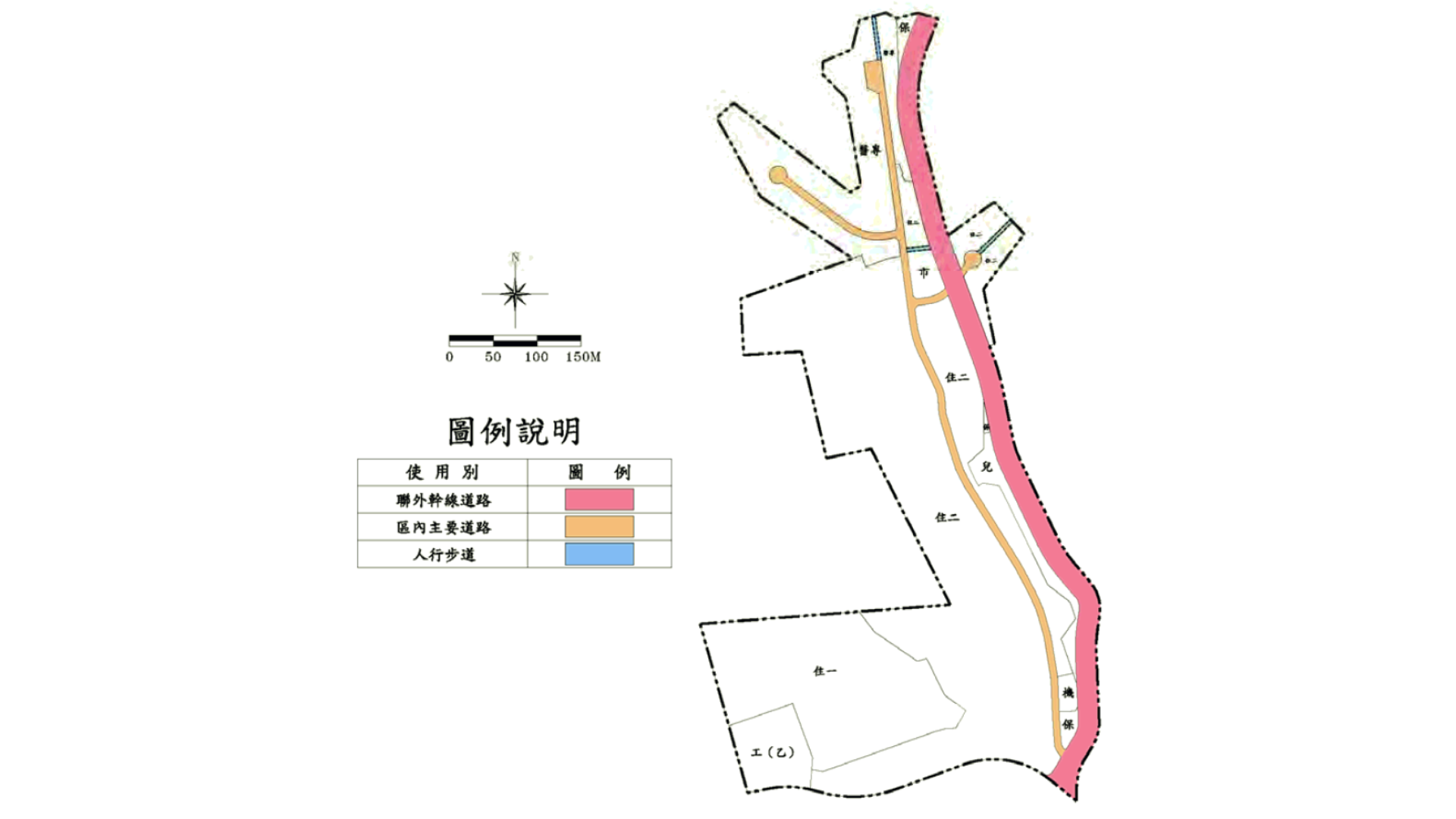 圖六 擬定基隆市中山安樂及八斗子地區（情人湖附近地區）細部計畫 交通系統計畫 (出處:基隆市政府)