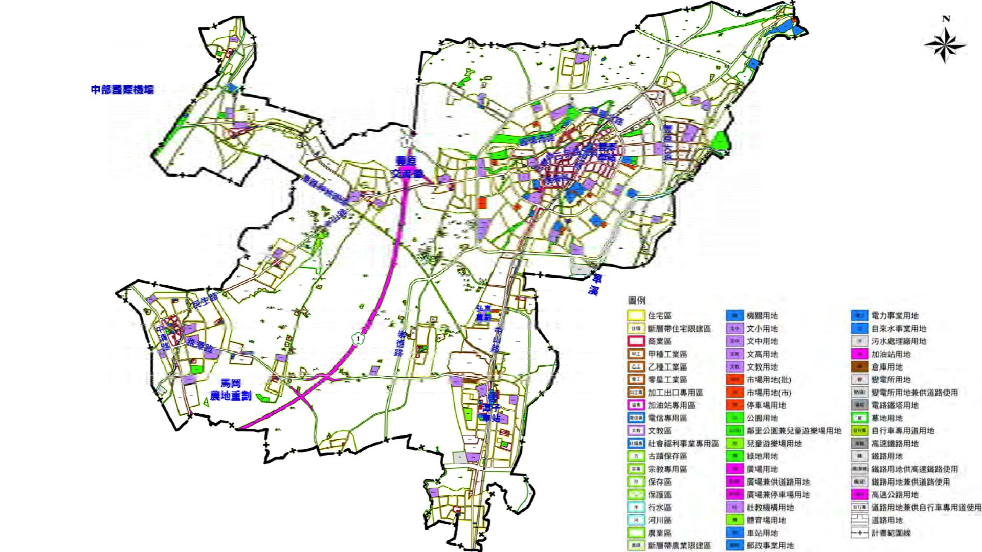 臺中市豐潭雅神地區都市計畫主要計畫土地使用計畫示意圖