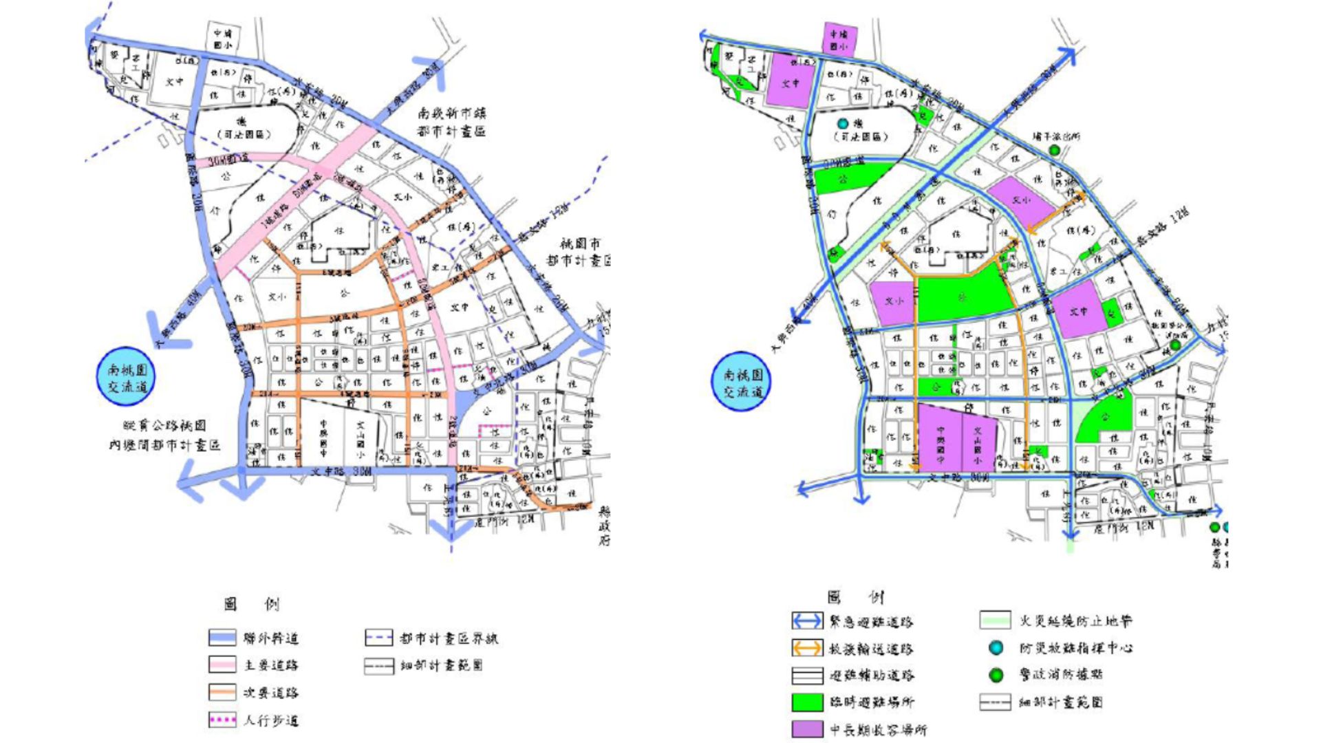 道路系統與公共設施分布