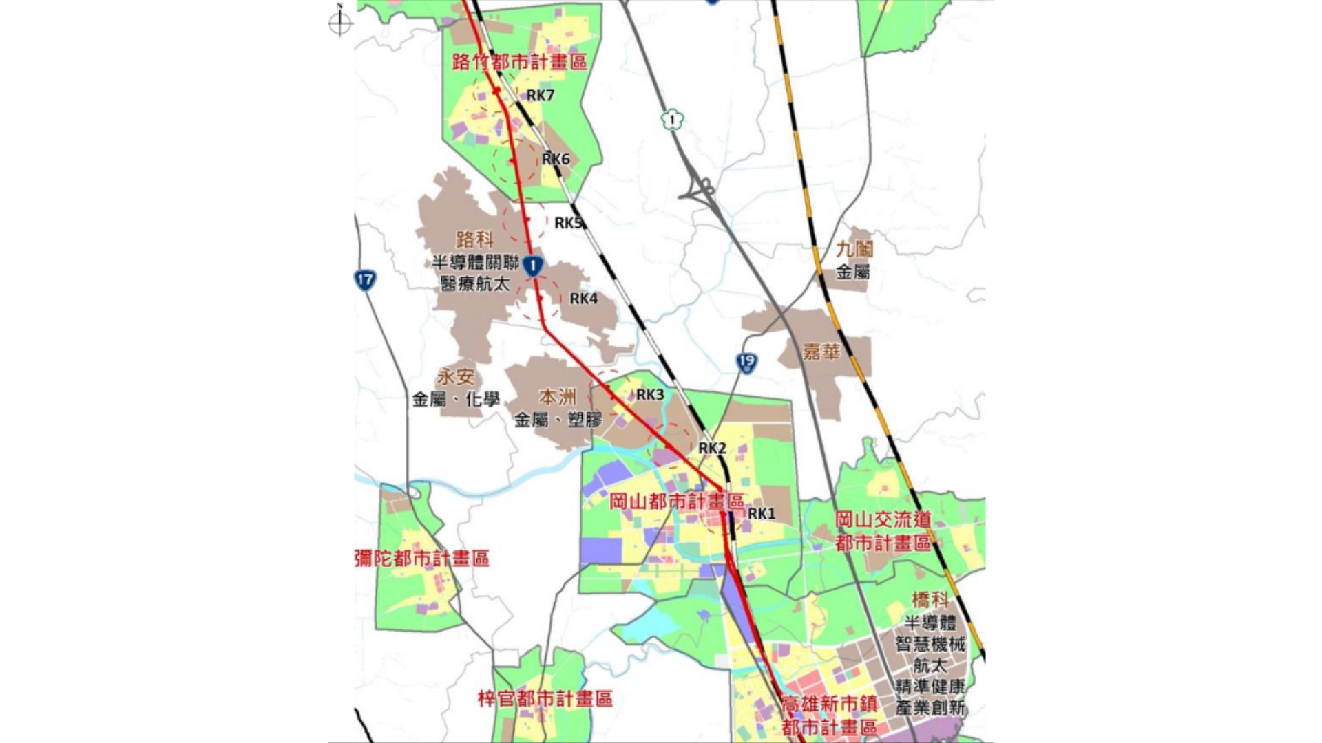 周邊產業用地示意