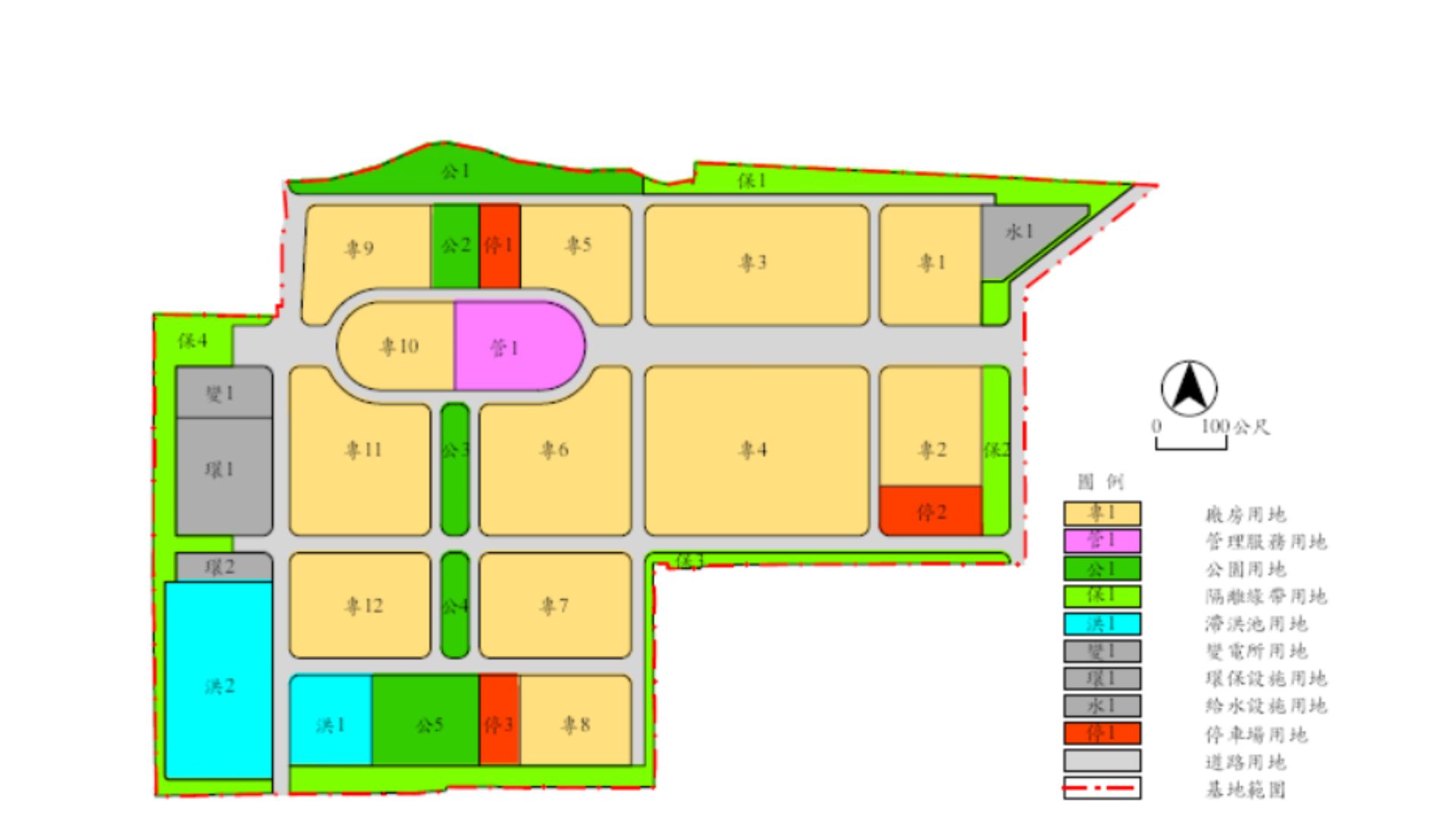 雲林基地土地使用分區配置