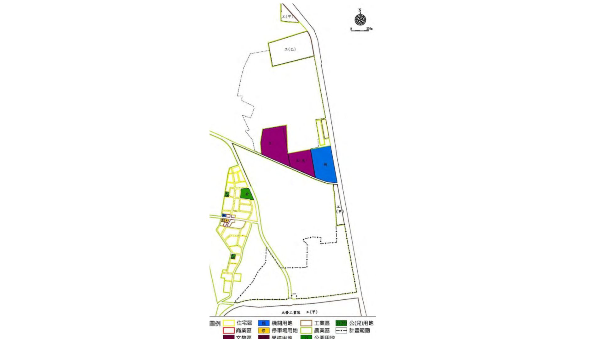 周邊都市計畫分區示意圖