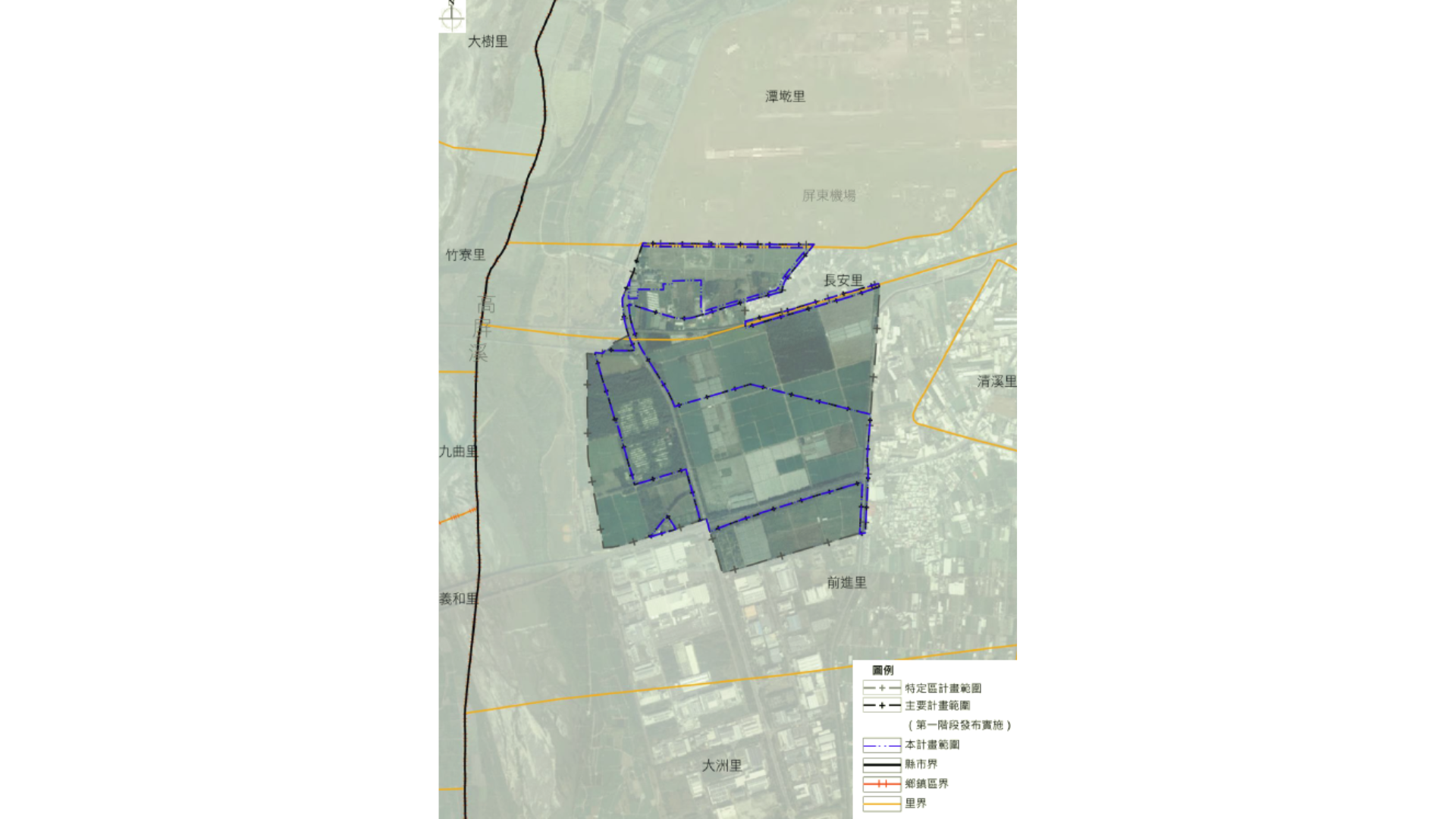 圖二 行政區劃示意 (出處:屏東縣政府)