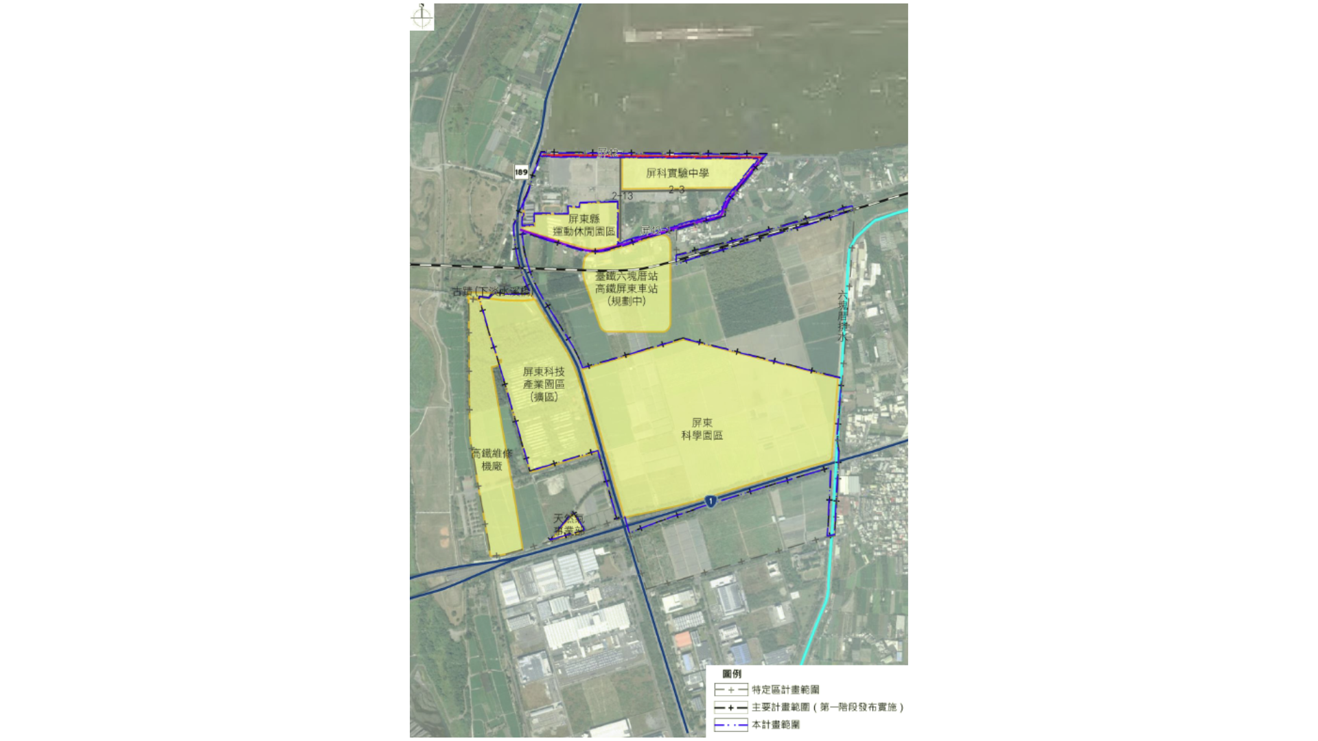 圖三 計畫內各項建設位置示意 (出處:屏東縣政府)