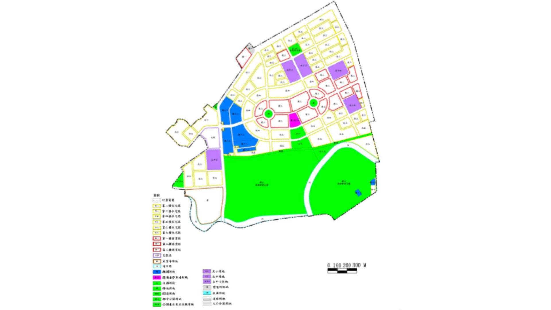 第一期細部計畫現行都市計畫示意