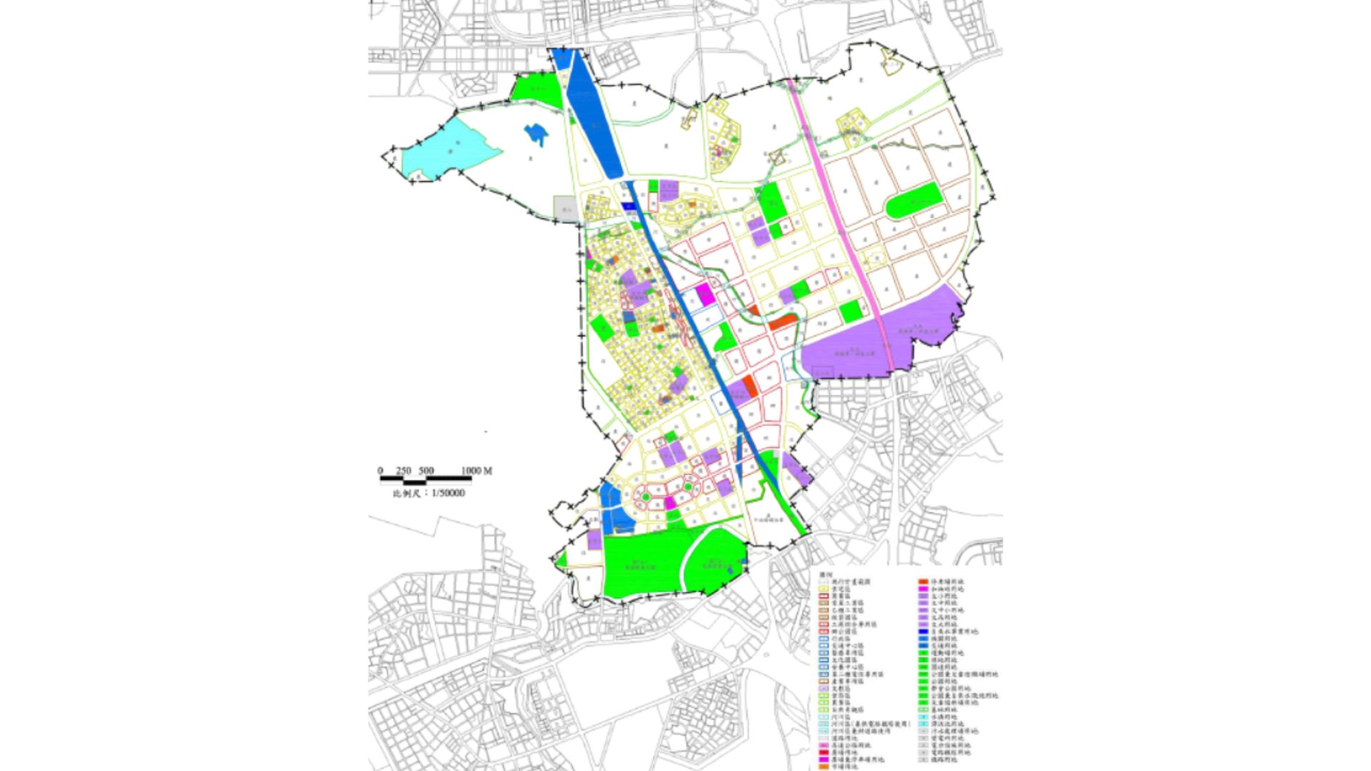 主要計畫現行都市計畫示意圖