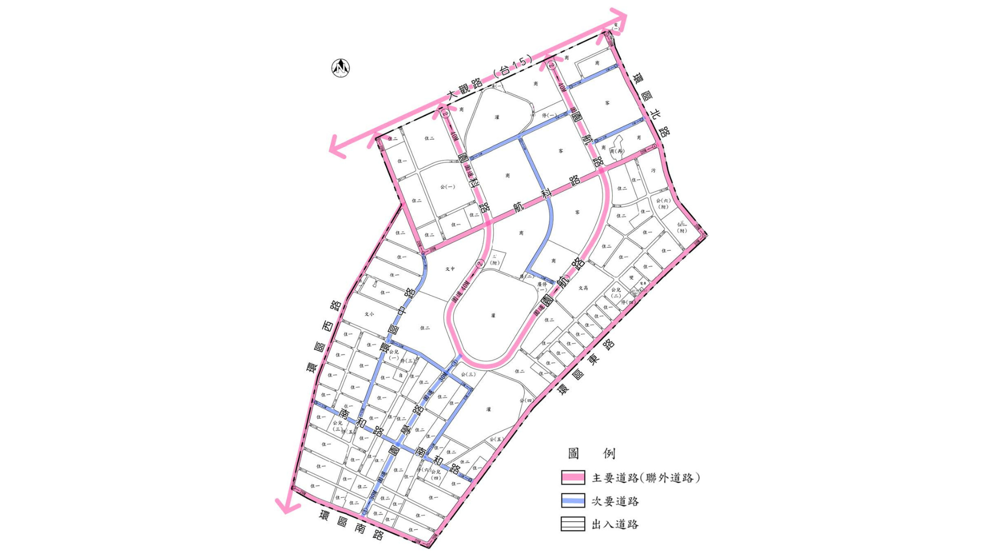 圖四 計畫區道路系統 (出處:桃園市政府)