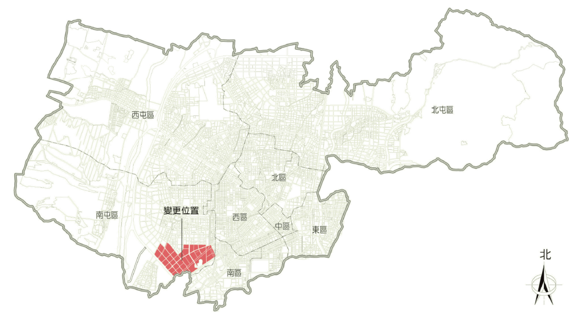 圖一 變更位置 (出處:臺中市政府)