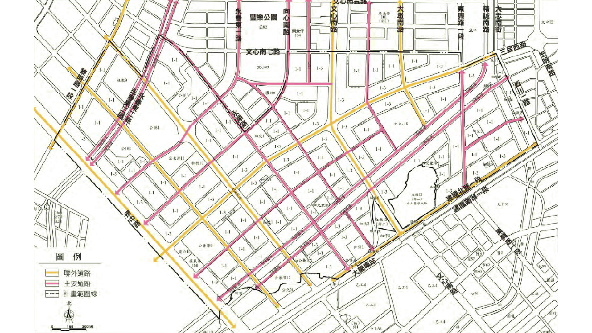 圖六 變更後道路系統 (出處:臺中市政府)