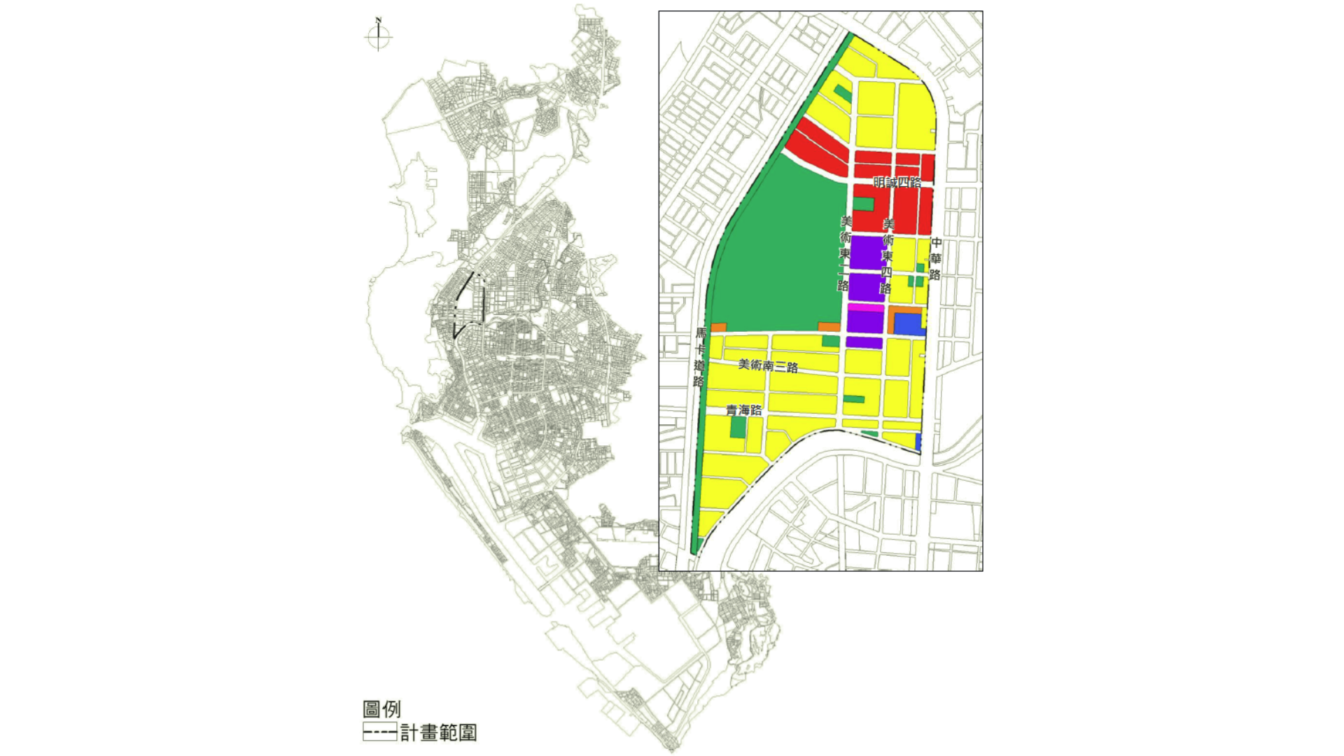 圖一 地理位置及計畫範圍 (出處:高雄市政府)