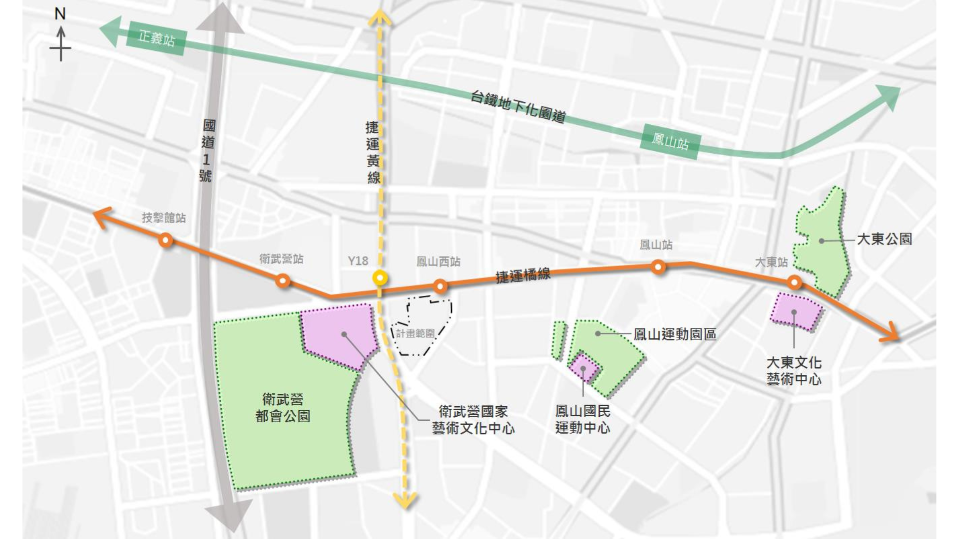 圖六 相關計畫及重大建設分布 (出處:高雄市政府)