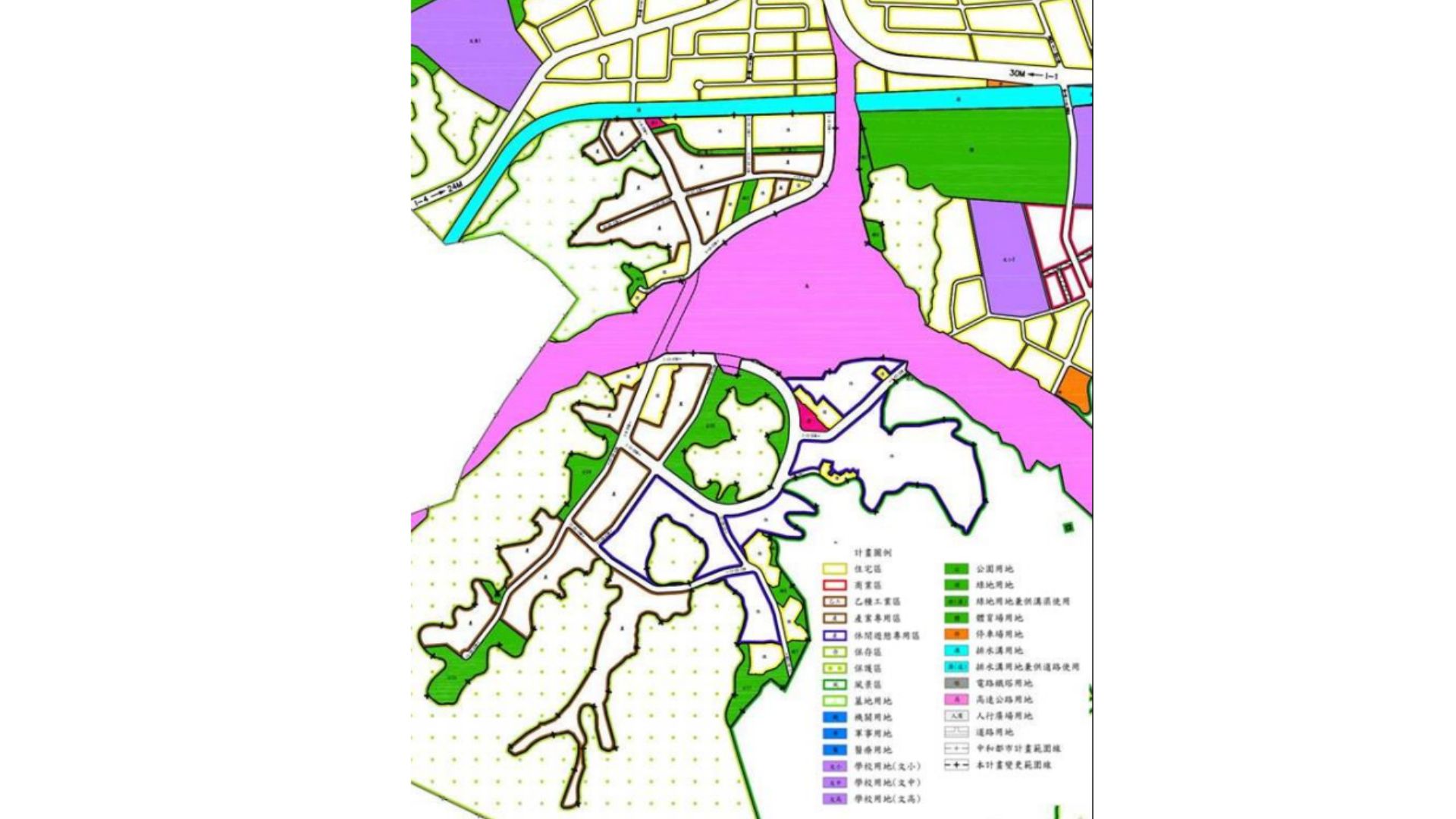 變更中和都市計畫 (灰磘地區 )專案通盤檢討示意