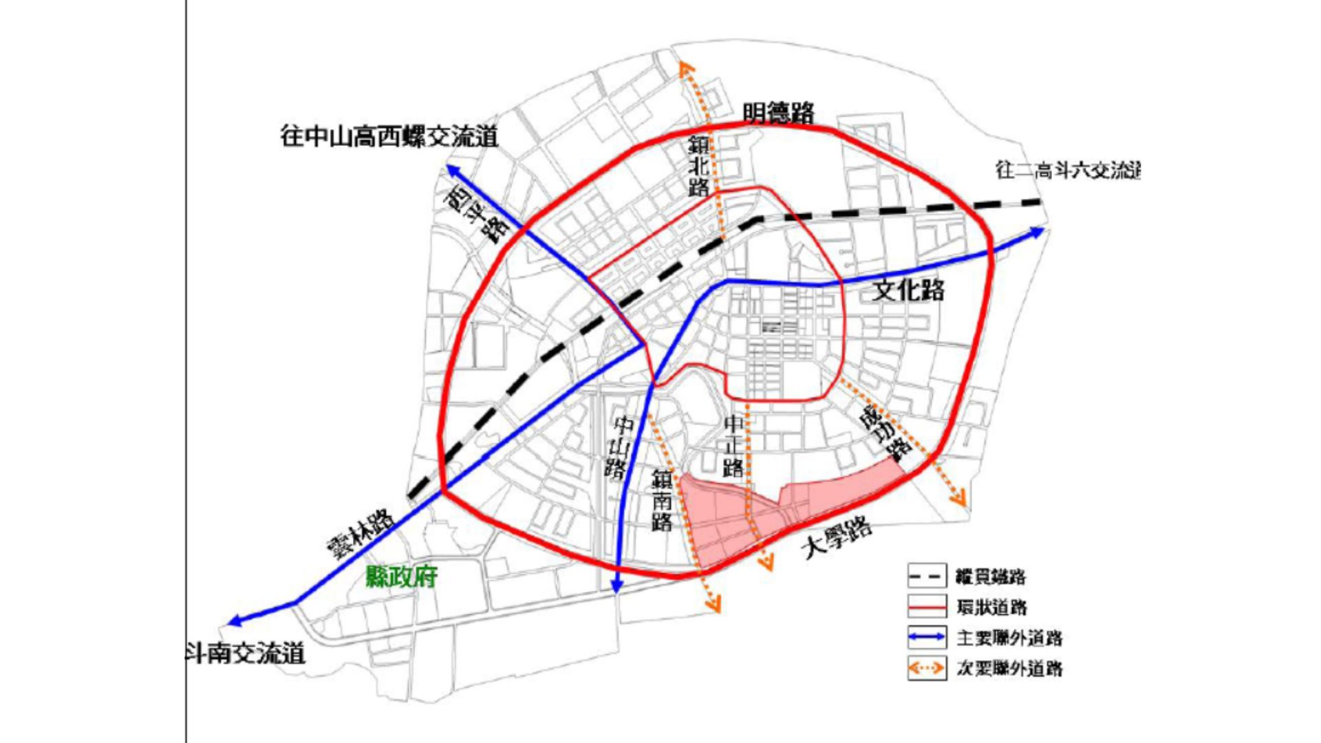 斗六市交通系統示意圖