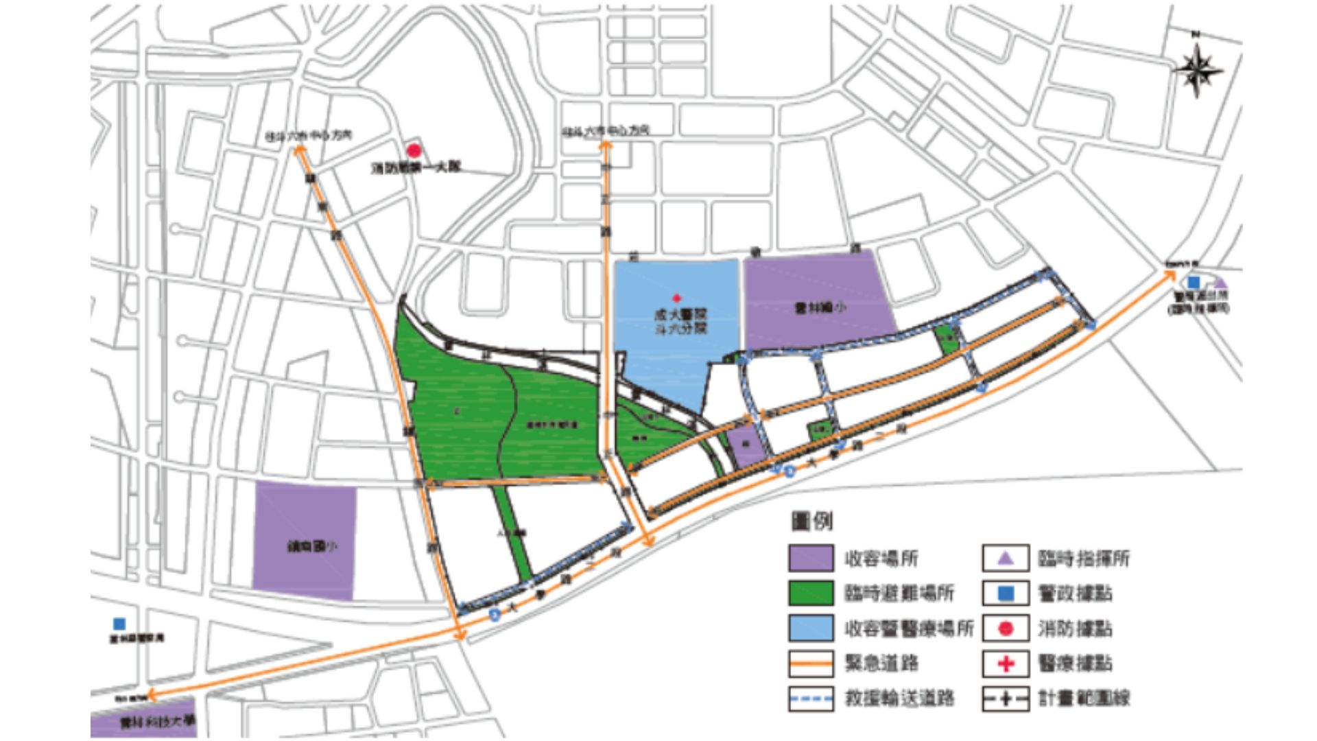 本計畫防救災系統示意